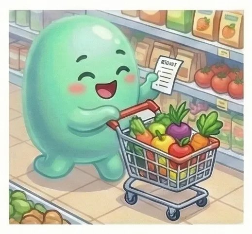 BITE sceglie prodotti alimentari con il carrello